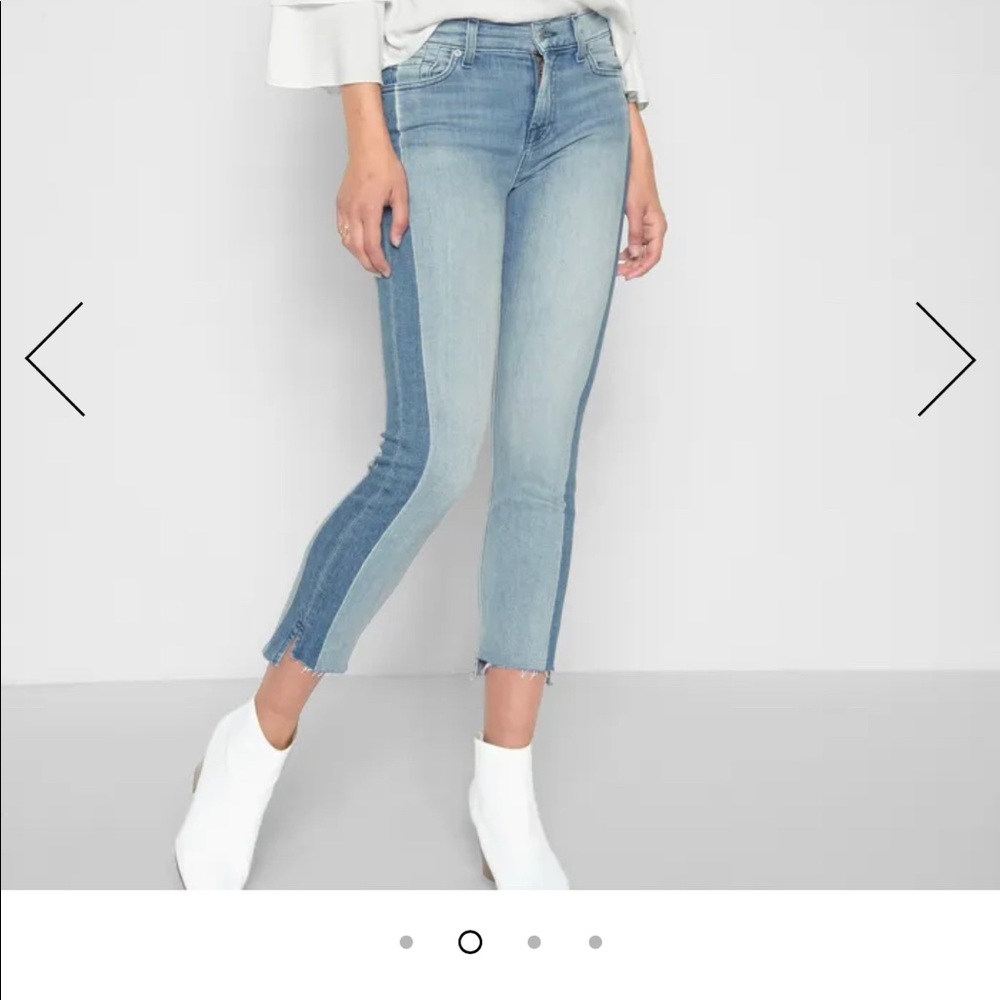 7 for all Mankind Roxanne two toned ankle skinny
